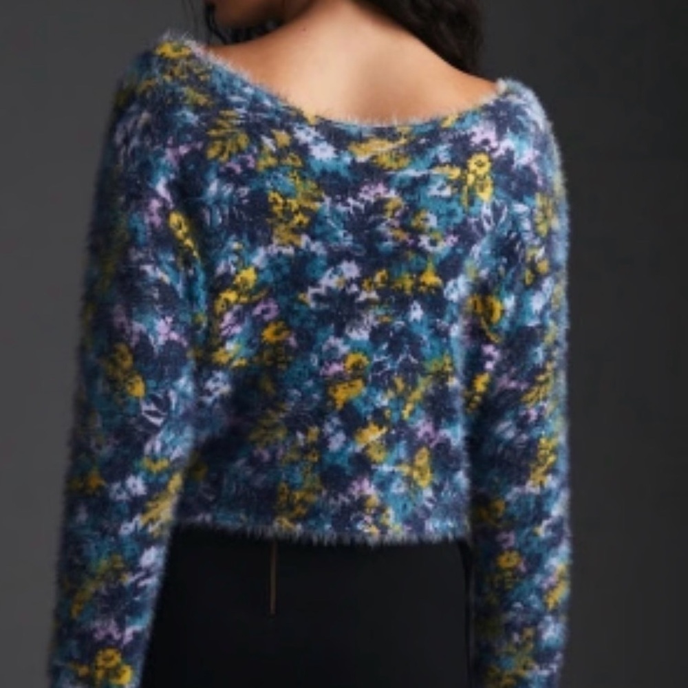 Anthropologie Pilcro Cropped Eyelash Sweater - Picture 4 of 6